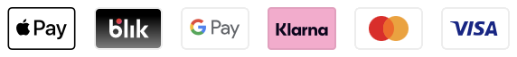 Akceptowane płatności: Apple Pay, BLIK, Google Pay, Klarna, Mastercard, Visa
