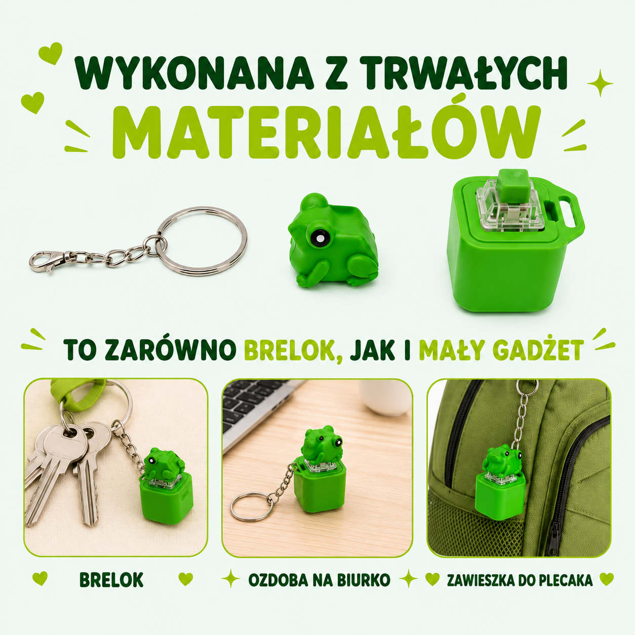 KlikŻabka — Interaktywny brelok-żabka z dźwiękiem i światłem 🐸